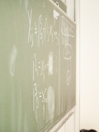 blackboard in use for teaching